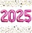 Hot Pink 2025  Balloon for New Year Decorations